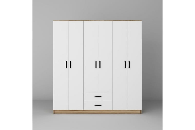 Yaman Garderobesskåp 180x190 cm - Valnød - Opbevaring - Tøjopbevaring - Garderobeskabe - Garderobeskab & klædeskab