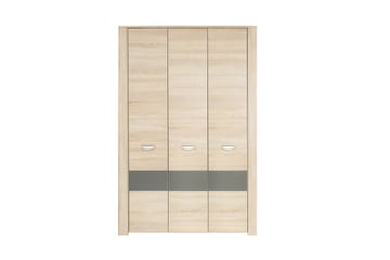 Yazmene garderobe 133x194 cm - Brun - Opbevaring - Tøjopbevaring - Garderobeskabe