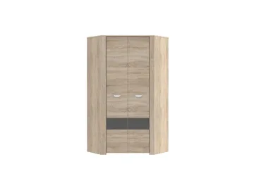 Yazmene garderobe 95x81 cm - Brun - Opbevaring - Tøjopbevaring - Garderobeskabe