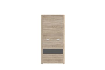 Yazmene Stor Garderobeskab 133x194 cm i Træ - Beige - Opbevaring - Tøjopbevaring - Garderobeskabe