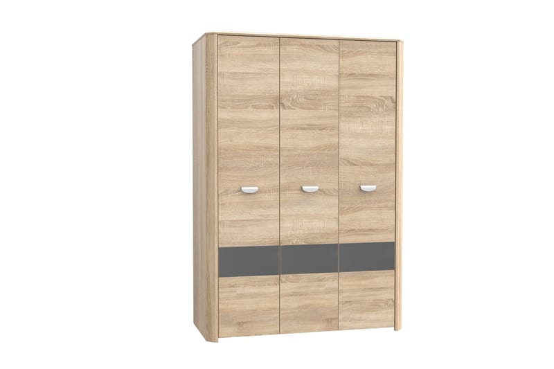 Yazmene Stor Garderobeskab 133x194 cm i Træ - Beige - Opbevaring - Tøjopbevaring - Garderobeskabe