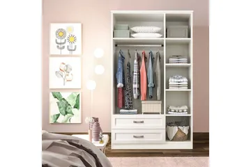 Zyricon Garderobe 105x184 cm - Mat Hvid - Opbevaring - Tøjopbevaring - Garderobeskabe