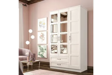 Zyricon Garderobe 105x184 cm - Mat Hvid - Opbevaring - Tøjopbevaring - Garderobeskabe