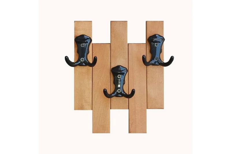 Knagerække Endor Brun, 24 x 20 cm