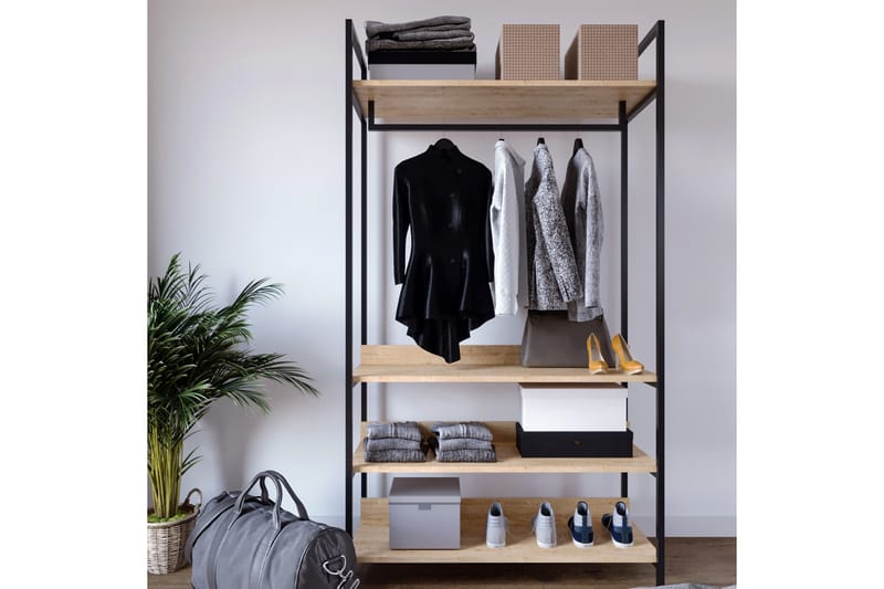 Amerbach Garderobe 100x40 cm - Natur - Opbevaring - Tøjopbevaring - Knagerækker