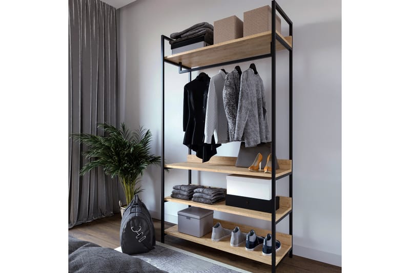 Amerbach Garderobe 100x40 cm - Natur - Opbevaring - Tøjopbevaring - Knagerækker