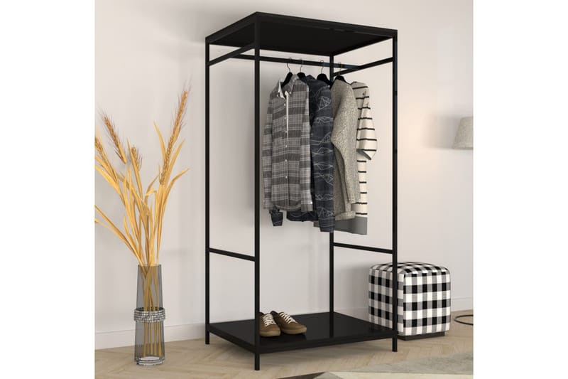 Andifli Garderobe 100x170 cm - Sort - Tøjstativ - Tørrestativ - Knagerækker