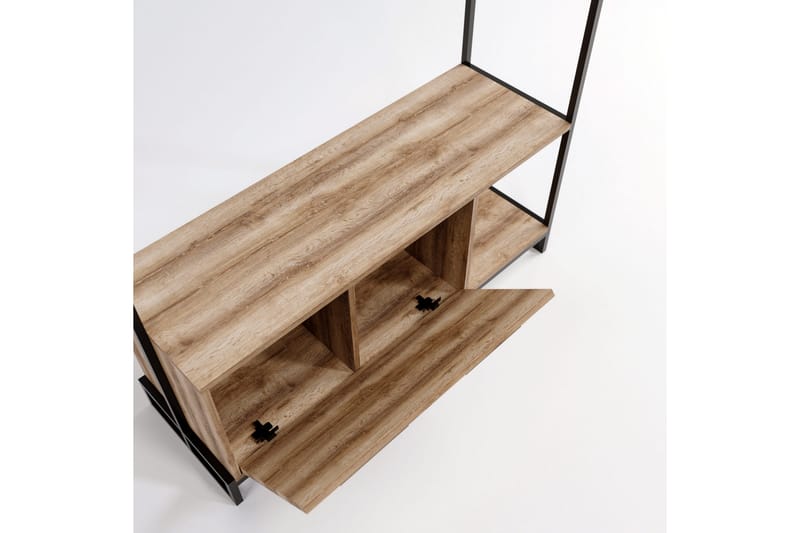 Andifli Garderobe 120x180 cm - Brun - Opbevaring - Tøjopbevaring - Knagerækker - Tøjstativ