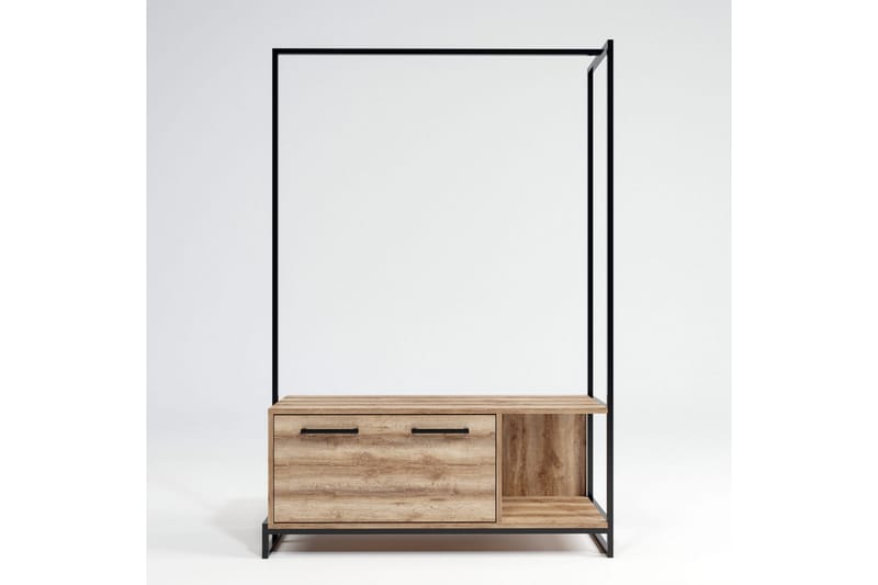 Andifli Garderobe 120x180 cm - Brun - Opbevaring - Tøjopbevaring - Knagerækker - Tøjstativ