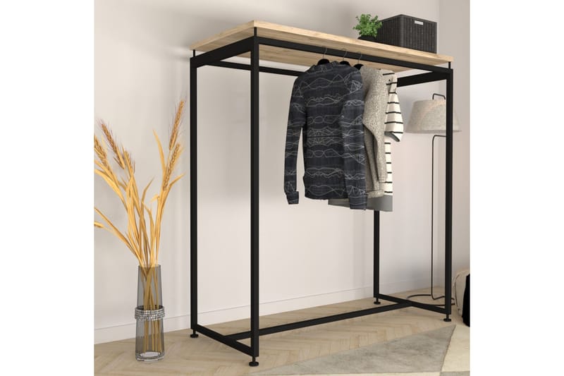 Andifli Garderobe 150x170 cm - Sort - Tøjstativ - Tørrestativ - Knagerækker