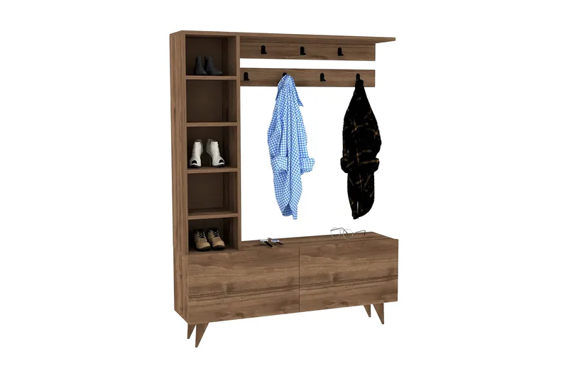 Andifli Tøjstativ 120x161,8 cm - Brun - Opbevaring - Tøjopbevaring - Knagerækker