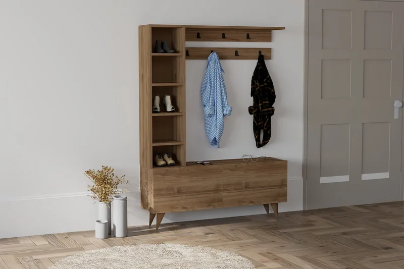 Andifli Tøjstativ 120x161,8 cm - Brun - Opbevaring - Tøjopbevaring - Knagerækker