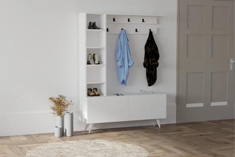 Andifli Tøjstativ 120x161,8 cm - Hvid - Opbevaring - Tøjopbevaring - Knagerækker