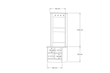 Andifli Tøjstativ 64x175 cm - Blå - Opbevaring - Tøjopbevaring - Knagerækker