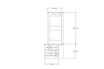 Andifli Tøjstativ 64x175 cm - Blå - Opbevaring - Tøjopbevaring - Knagerækker