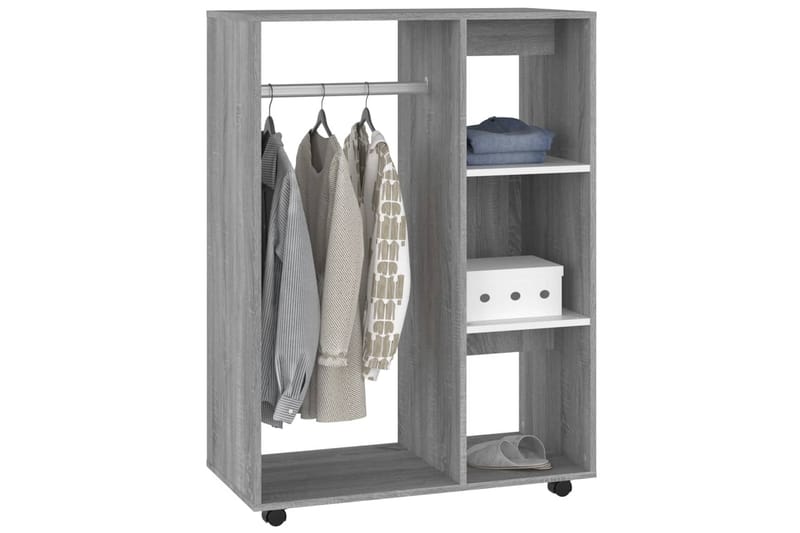 beBasic klædeskab 80x40x110 cm konstrueret træ grå sonoma-eg - GrÃ¥ - Opbevaring - Tøjopbevaring - Knagerækker