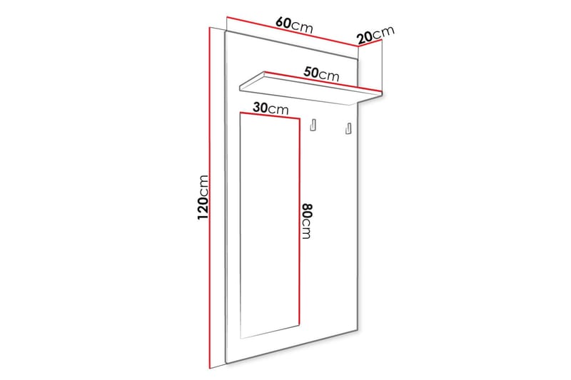 Cheshunt Tøjstativ - Hvid/Eg - Opbevaring - Tøjopbevaring - Knagerækker