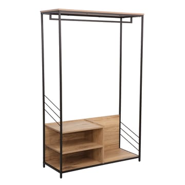 Entréreol HOME4YOU Dimitra 100x40x160 cm rustik/sort - lys rustikt træ/sort - Opbevaring - Tøjopbevaring - Knagerækker - Tøjstativ