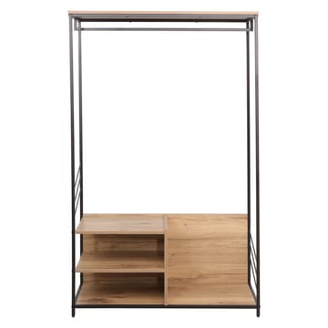 Entréreol HOME4YOU Dimitra 100x40x160 cm rustik/sort - lys rustikt træ/sort - Opbevaring - Tøjopbevaring - Knagerækker - Tøjstativ