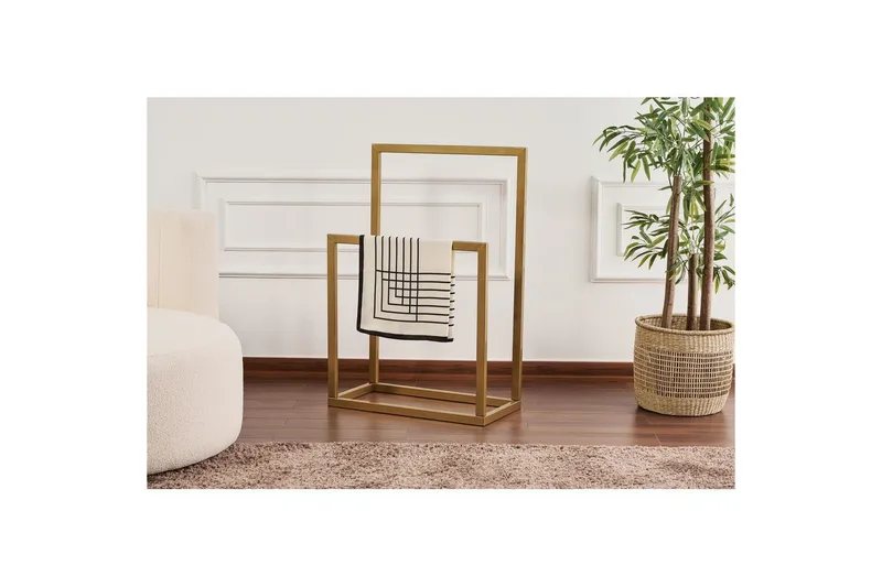 Hilo Tjenerstol 90 cm - Guld - Opbevaring - Tøjopbevaring - Knagerækker - Jakkestativ