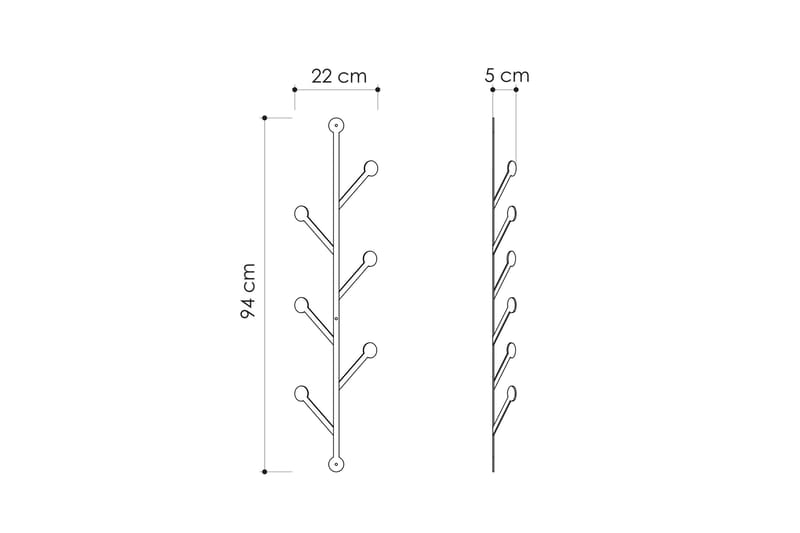 Homitis Garderobeskab - Sort - Opbevaring - Tøjopbevaring - Knagerækker