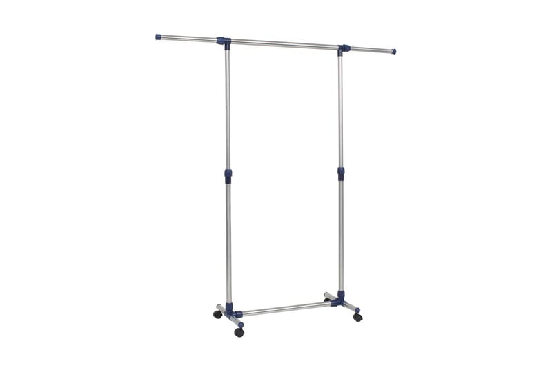 Justerbart Tøjstativ Rustfrit Stål 165X44X150Cm Sølvfarvet - Sølv - Opbevaring - Tøjopbevaring - Knagerækker - Knage