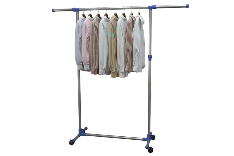 Justerbart Tøjstativ Rustfrit Stål 165X44X150Cm Sølvfarvet - Sølv - Opbevaring - Tøjopbevaring - Knagerækker - Knage