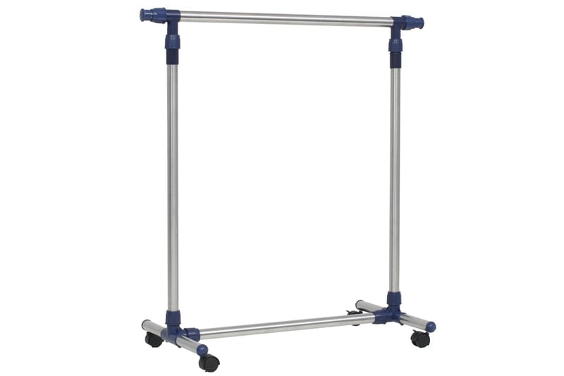 Justerbart Tøjstativ Rustfrit Stål 165X44X150Cm Sølvfarvet - Sølv - Opbevaring - Tøjopbevaring - Knagerækker - Knage
