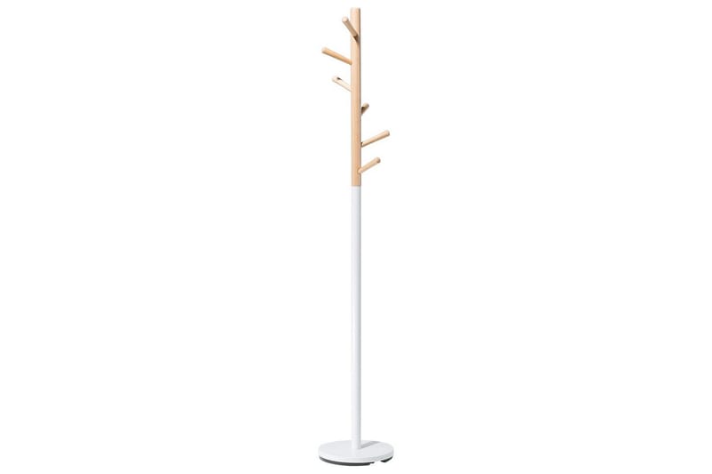 Klädhängare Beliani Aubum Svart/ljust trä White||Light colored wood