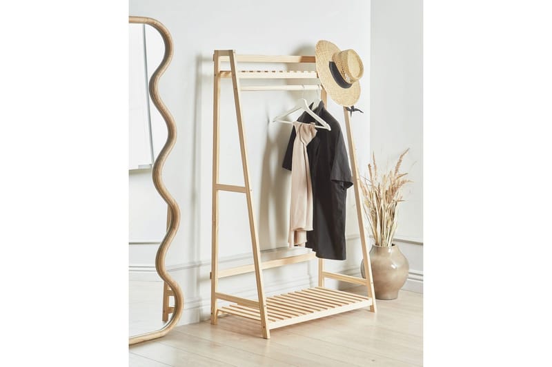 Klädhängare Beliani Baker Light colored wood - Opbevaring - Tøjopbevaring - Knagerækker - Tøjstativ