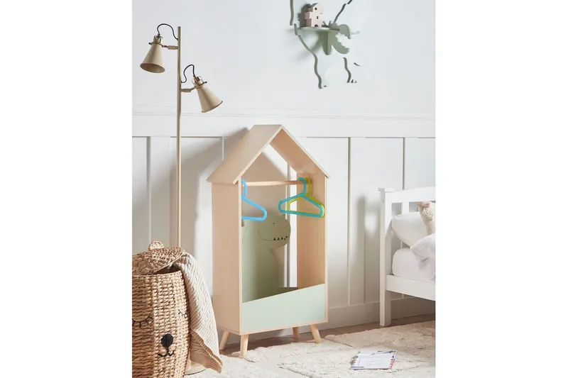 Klädhängare Beliani Durango NO_BRAND Light colored wood||Green - Opbevaring - Tøjopbevaring - Knagerækker - Tøjstativ