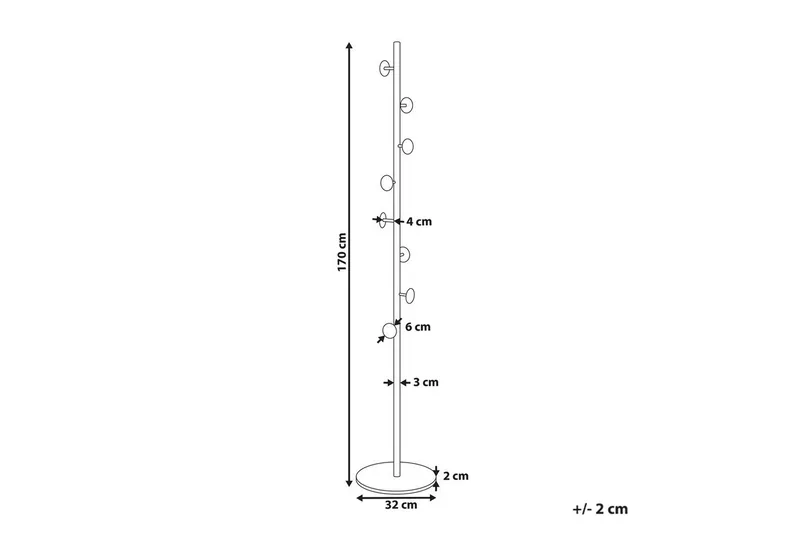 Klädhängare Beliani Notus Guld/vit GOLD||White - Opbevaring - Tøjopbevaring - Knagerækker - Tøjstativ
