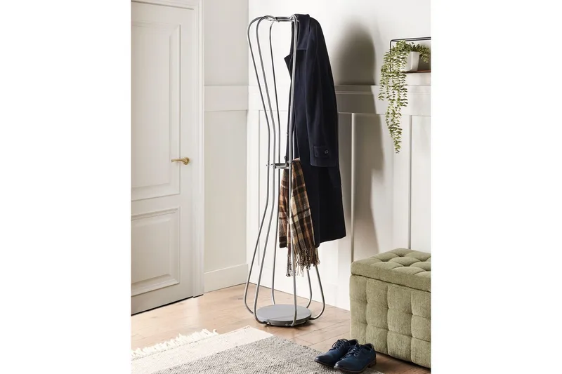 Klädhängare Beliani Ordway Silver Silver - Opbevaring - Tøjopbevaring - Knagerækker - Tøjstativ