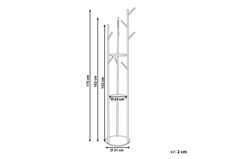 Klädhängare Beliani Raltson GOLD||White - Opbevaring - Tøjopbevaring - Knagerækker - Tøjstativ