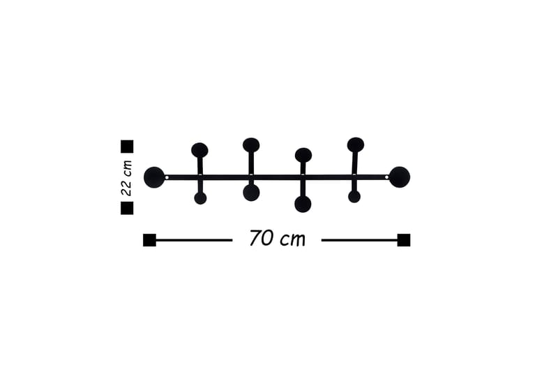 Vægdekoration Ophængt - Opbevaring - Tøjopbevaring - Knagerækker - Knager