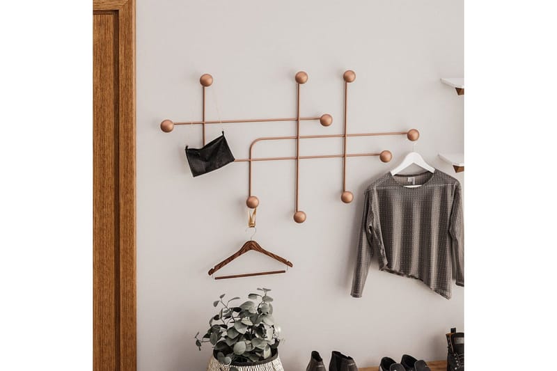 Metalkrog til Væg Australia Kobber - Kobber - Opbevaring - Tøjopbevaring - Knagerækker