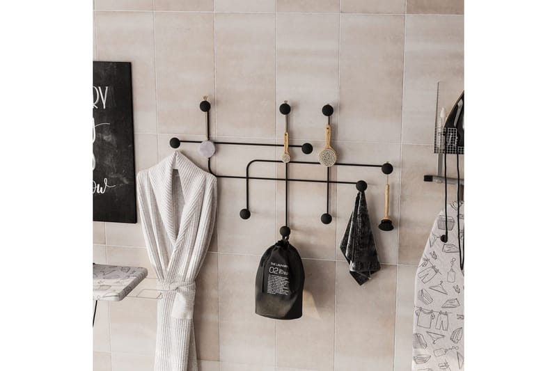 Metalkrog til Væg Australia Sort - Sort - Opbevaring - Tøjopbevaring - Knagerækker