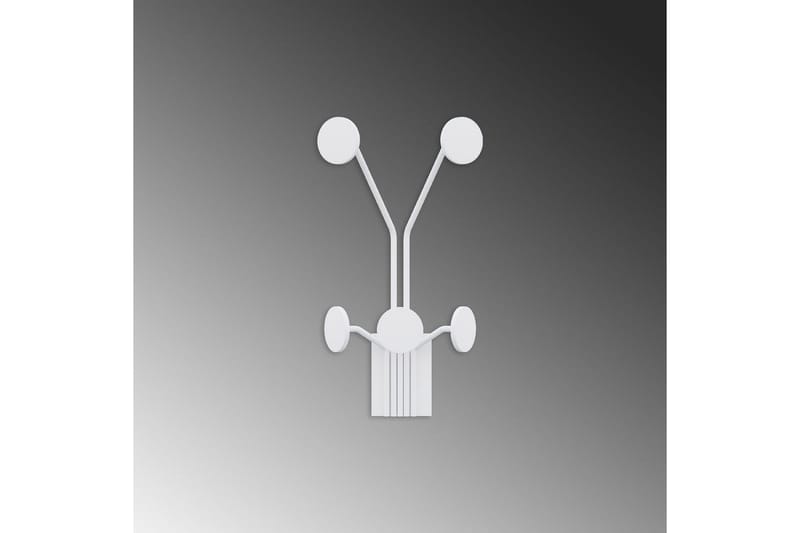 Metalkrog til Væg Clarrae Hvid - Hvid - Opbevaring - Tøjopbevaring - Knagerækker