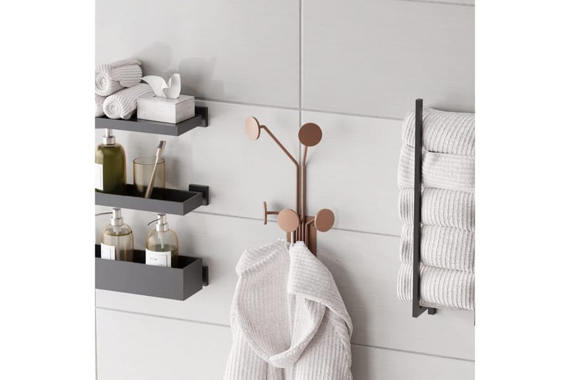 Metalkrog til Væg Clarrae Kobber - Kobber - Opbevaring - Tøjopbevaring - Knagerækker