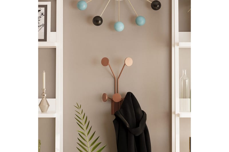 Metalkrog til Væg Clarrae Kobber - Kobber - Opbevaring - Tøjopbevaring - Knagerækker