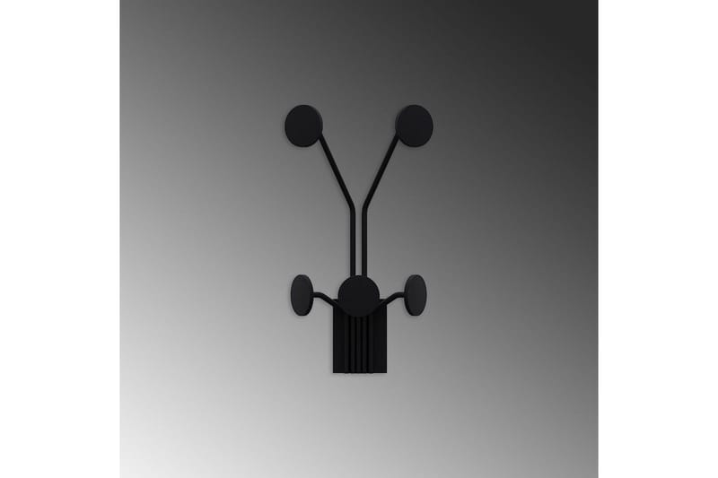 Metalkrog til Væg Clarrae Sort - Sort - Opbevaring - Tøjopbevaring - Knagerækker