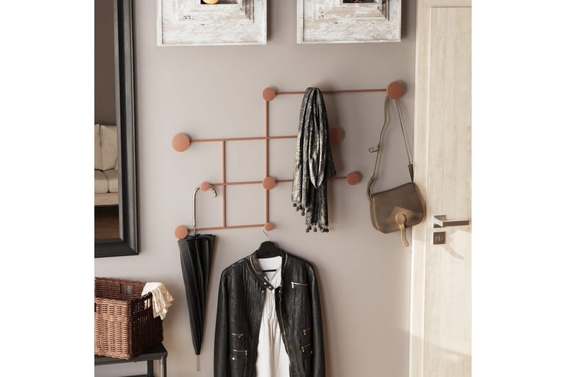Metalkrog til Væg Colna Kobber - Kobber - Opbevaring - Tøjopbevaring - Knagerækker