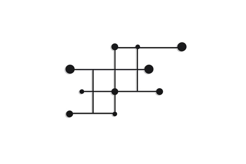 Metalkrog til Væg Colna Sort - Sort - Opbevaring - Tøjopbevaring - Knagerækker