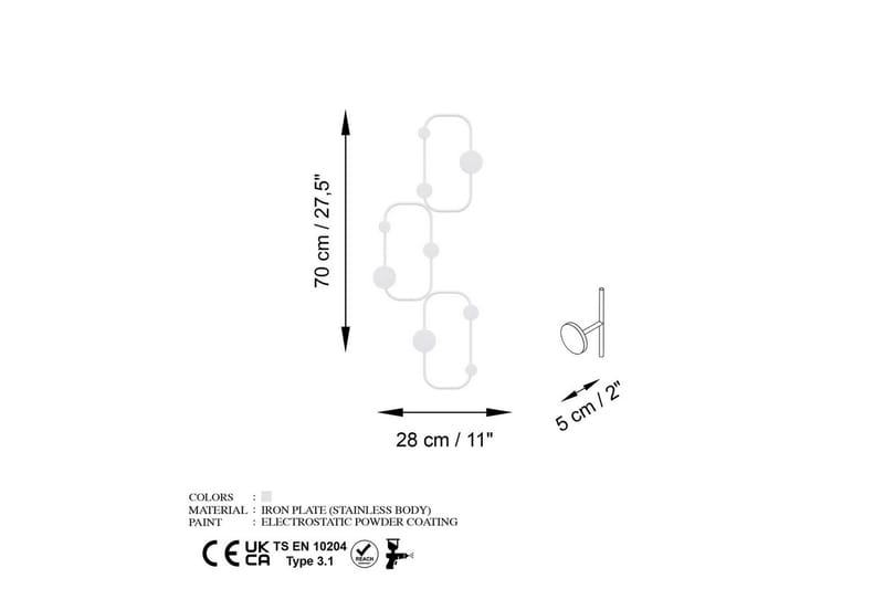 Metalkrog til Væg Dravos Hvid - Hvid - Opbevaring - Tøjopbevaring - Knagerækker