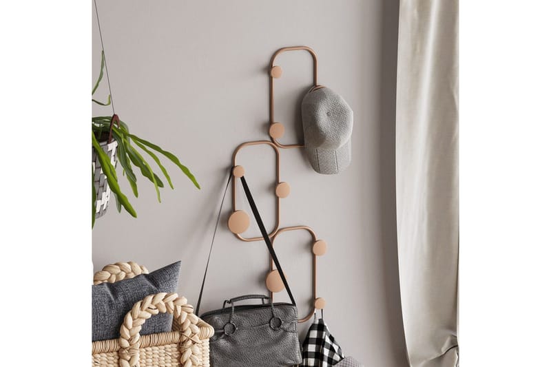 Metalkrog til Væg Dravos Kobber - Kobber - Opbevaring - Tøjopbevaring - Knagerækker