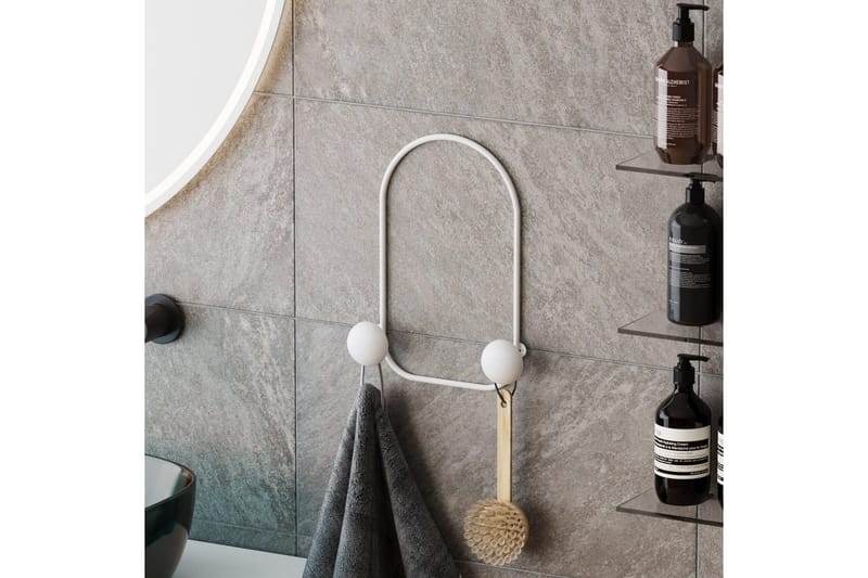 Metalkrog til Væg Frø Hvid - Hvid - Opbevaring - Tøjopbevaring - Knagerækker