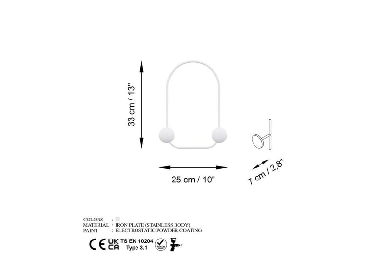 Metalkrog til Væg Frø Hvid - Hvid - Opbevaring - Tøjopbevaring - Knagerækker