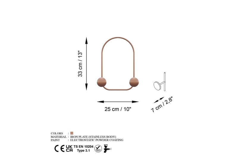 Metalkrog til Væg Frø Kobber - Kobber - Opbevaring - Tøjopbevaring - Knagerækker
