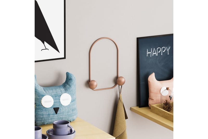 Metalkrog til Væg Frø Kobber - Kobber - Opbevaring - Tøjopbevaring - Knagerækker