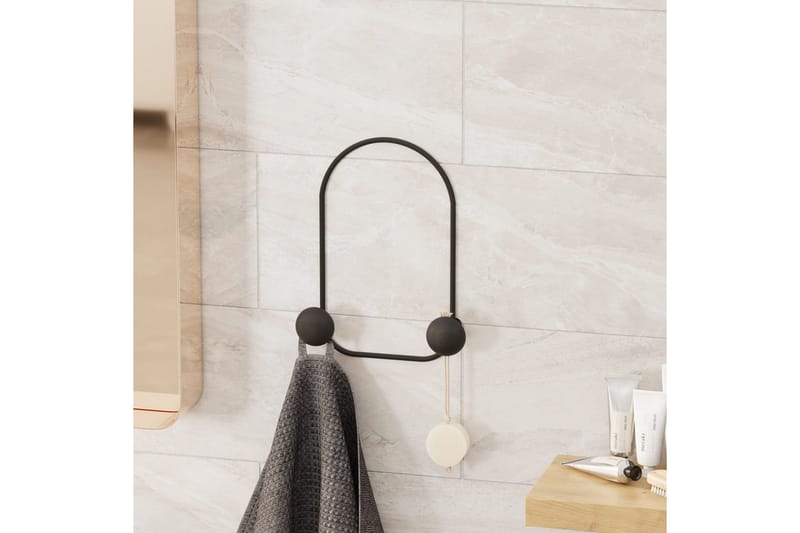 Metalkrog til Væg Frø Sort - Sort - Opbevaring - Tøjopbevaring - Knagerækker